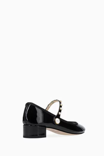 Rose Mary Jane Pumps in Leather