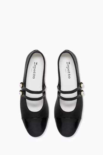 Erin Mary Jane Flats in Leather