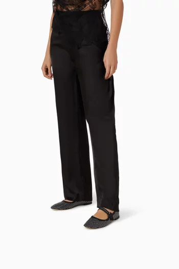 حذاء جورجيا ساكيتو ماري جين بكعب مسطح ستان