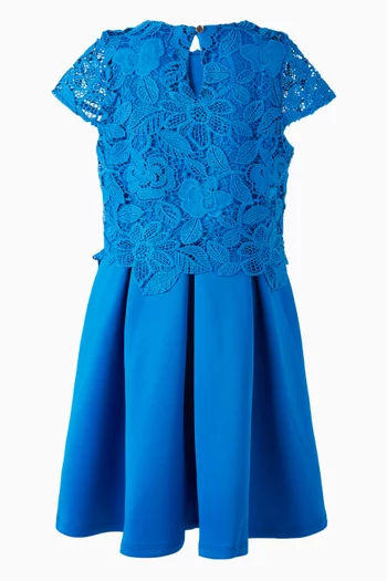 Lace Pleated Dress