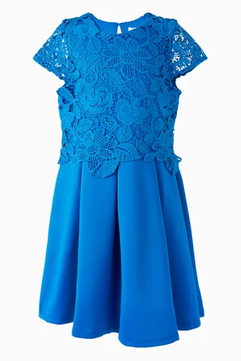 Lace Pleated Dress