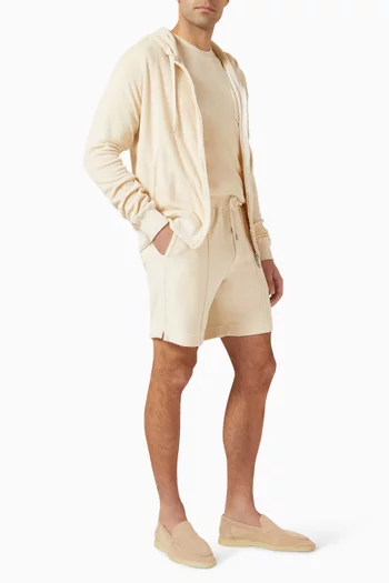 Leisure Zip-up Hoodie in Terry Towelling