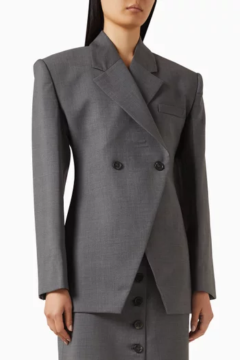 Double-breasted Blazer in Virgin Wool