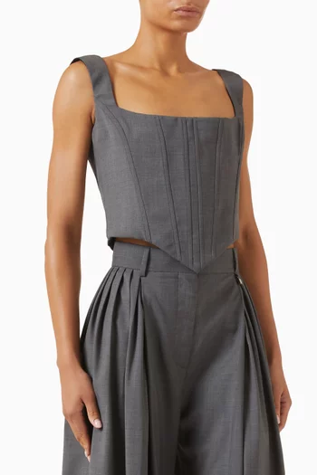 بلوزة بتصميم مشد صوف قنب