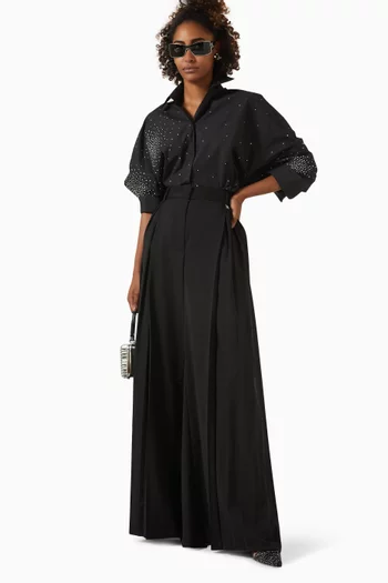 قميص مطرز بأحجار الراين