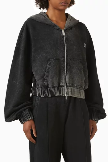 Embellished Zip-up Hoodie