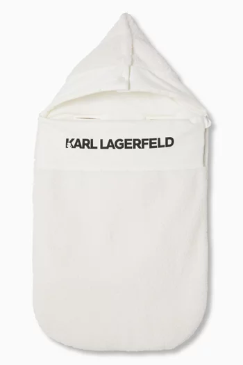 Logo-embroidered Sleeping Bag in Shearling