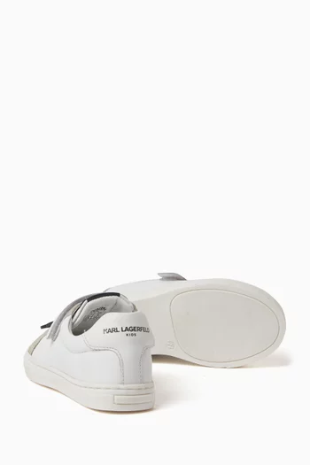 Logo Lace-up Sneakers in Leather