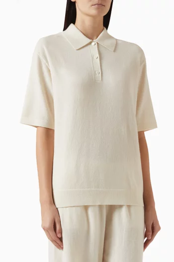 Polo Shirt in Wool-cashmere Knit