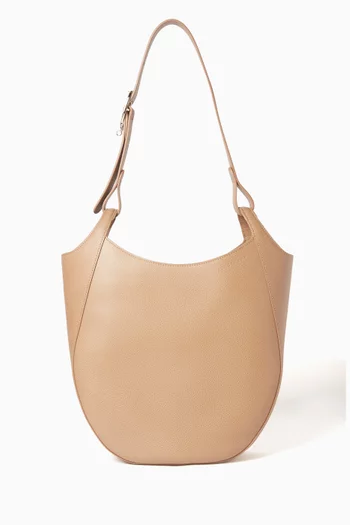 Large Le Foulonné L Hobo Bag in Leather