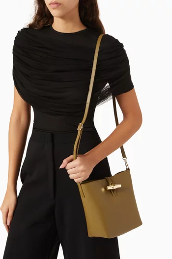 Mini Le Roseau XS Bucket Bag in Leather