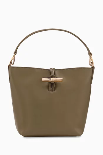 Mini Le Roseau XS Bucket Bag in Leather