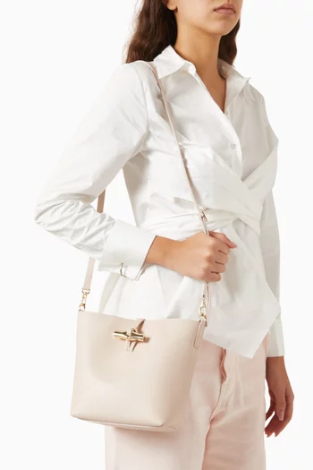 Mini Le Roseau XS Bucket Bag in Leather