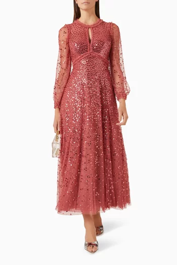 Dappled Sequin-embellished Gown in Tulle