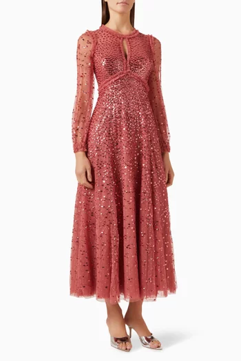 Dappled Sequin-embellished Gown in Tulle