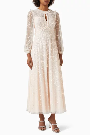 Dappled Sequin-embellished Gown in Tulle