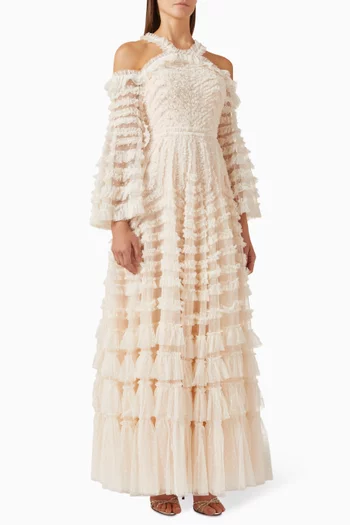La Vie En Rose Off-shoulder Gown in Tulle