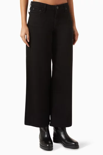 Aiden Cropped Wide-leg Jeans in Denim