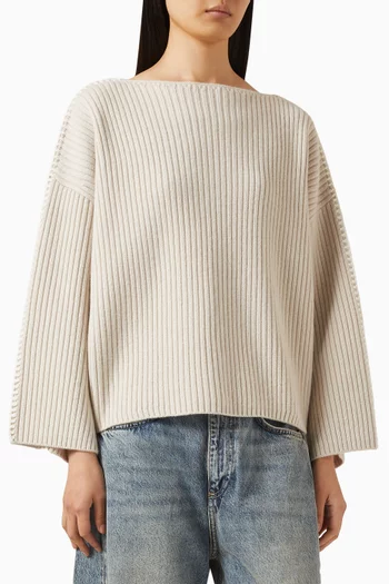 Ingrid Boat-neck Sweater in Knit