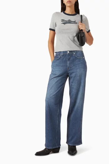 Miramar Wide-leg Jeans in Cotton-terry