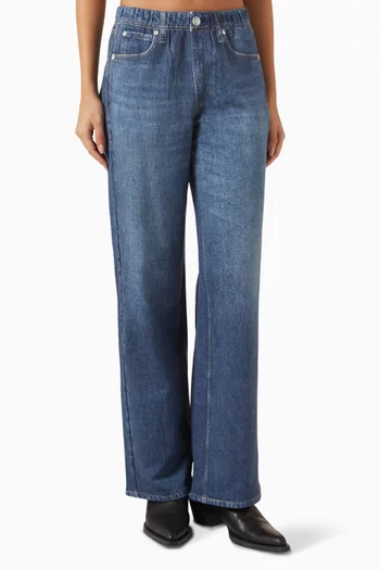 Miramar Wide-leg Jeans in Cotton-terry