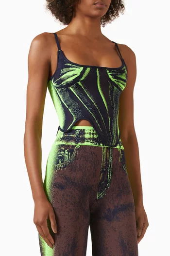 Milia Denim-print Tank Top