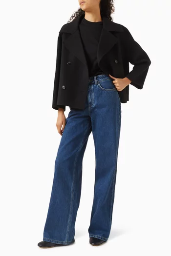 Manila Double-breasted Coat in Wool