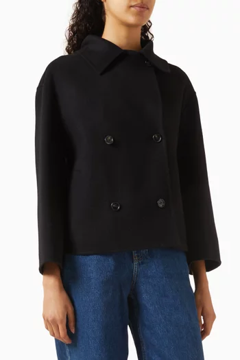 Manila Double-breasted Coat in Wool