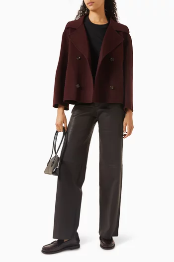 Manila Double-breasted Coat in Wool