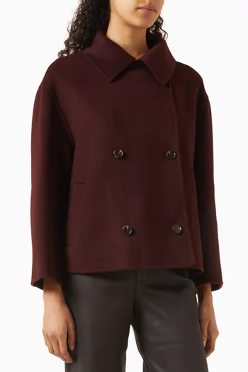 Manila Double-breasted Coat in Wool