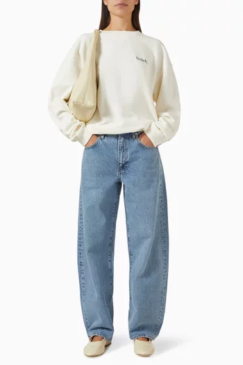 Low-slung Barrel Jeans in Denim