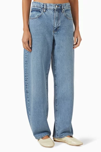 Low-slung Barrel Jeans in Denim