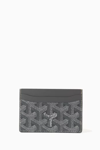 Unused Saint Sulpice Card Wallet in Goyardine Canvas