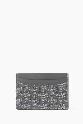 Unused Saint Sulpice Card Wallet in Goyardine Canvas