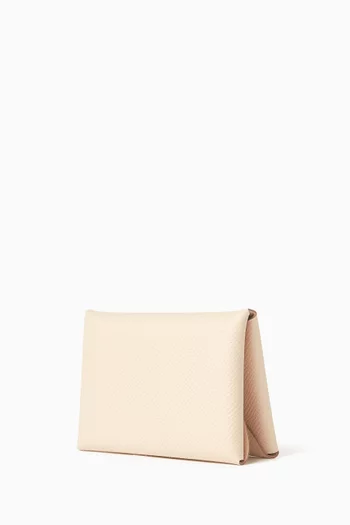 Unused Calvi Duo Card Holder in Epsom Leather