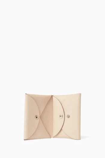 Unused Calvi Duo Card Holder in Epsom Leather