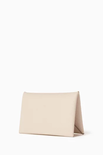 Unused Calvi Duo Card Holder in Epsom Leather