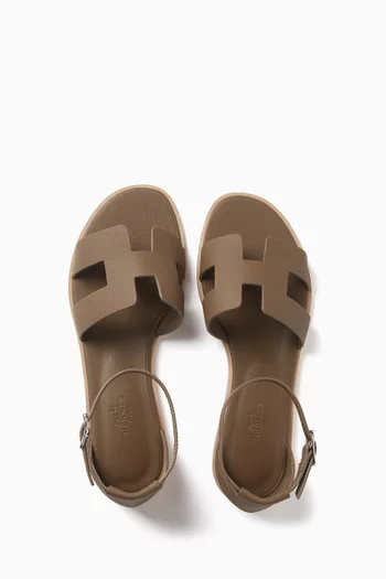 Unused Santorini Sandals in Epsom Leather, EU 38