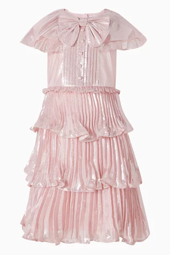 Tiered Bow Dress in Silk
