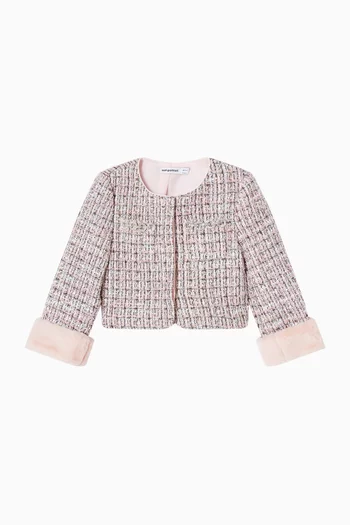 Tweed Jacket in Boucle & Faux Fur
