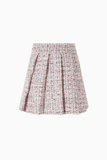 Pleated Skirt in Boucle