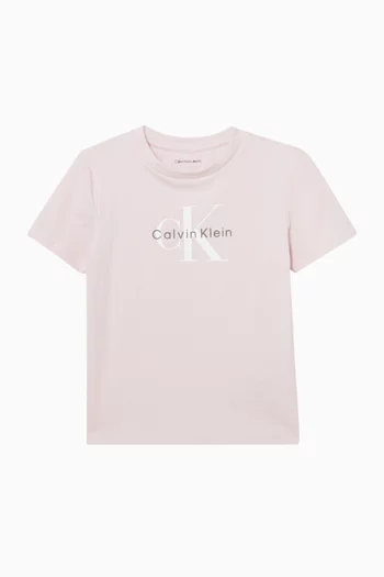 Logo T-shirt in Stretch Cotton-jersey
