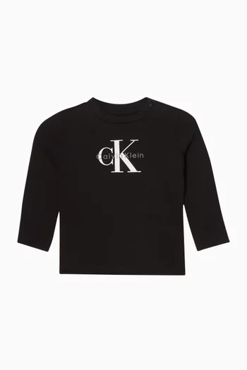 Logo T-shirt in Stretch Cotton-jersey