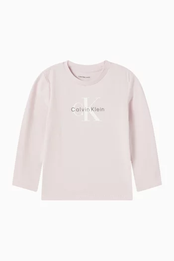 Logo T-shirt in Stretch Cotton-jersey