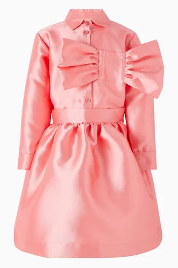 Bow Shirt in Satin