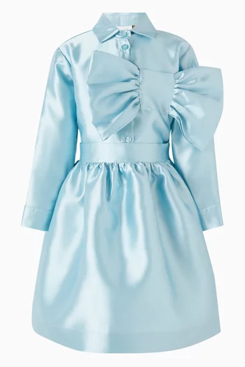 Bow Shirt in Satin