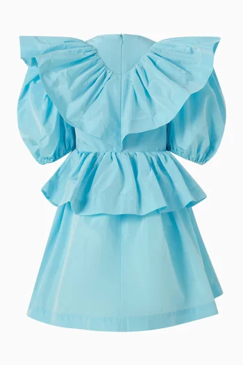 Layered Ruffle Dress in Taffeta