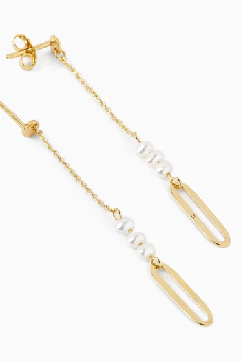 Kiku Pearl Earrings in 18kt Gold