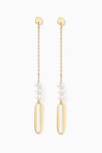 Kiku Pearl Earrings in 18kt Gold