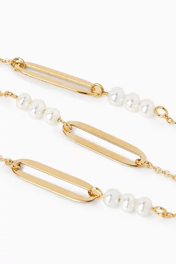 Kiku Pearl Bracelet in 18kt Gold